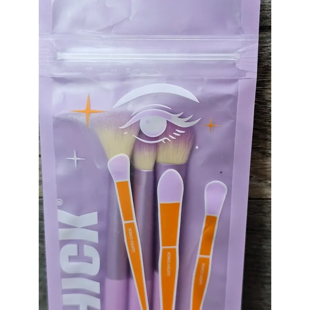 Lucky Chick Eye Love You 3-Piece Eye Brush Set Vegan New Sealed